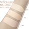 Liquid Concealer Makeup, Full Coverage Concealer, Cream Face Concealer with Cushion Applicator, Highly Pigmented, Natural-Looking, Hydrating, Waterproof Concealer (#05 Natural)