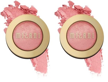 Milani Baked Blush - Dolce Pink (0.12 Ounce) Cruelty-Free Powder Blush - Shape, Contour &amp; Highlight Face for a Shimmery or Matte Finish (Pack of 2)