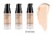 3 Pack Pro Full Cover Liquid Concealer, Waterproof Smooth Matte Flawless Finish Creamy Concealer Foundation for Eye Dark Circles Spot Face Concealer Makeup, Size:3&times;6ml/0.20Fl Oz, Natural