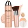 Airbrush Foundation Makeup Spray Full Coverage Foundation for Mature Skin,Long-lasting Airbrush Flawless Setting Spray,Waterproof Foundation for Smooth Radiant Skin (Natural/Warm Porcelain)