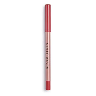 Makeup Revolution Satin Kiss Lip Liner, Long-wearing Lip Liner Pencil, Vegan &amp; Cruelty-Free, Ruby