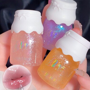 3 Colors Shimmer Lip Gloss Set,Hydrating Lip Glow Oil Moisturizing Lip Gloss with Shimmery Glitter Finish  Long Lasting  Lightweight  Sheer