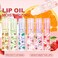 6Pcs Roll On Lip Gloss Oil Set,Moisturizing and Nourishing Lips Light Lip Oil,Fruit Scents Vegan Lip Gloss Non Toxic Lip Oil