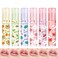 6Pcs Roll On Lip Gloss Oil Set,Moisturizing and Nourishing Lips Light Lip Oil,Fruit Scents Vegan Lip Gloss Non Toxic Lip Oil