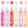 6PCS Roll-On Lip Oil Set,Fruit Flavored Lip Gloss Set,Long Lasting Moisturizing Lip Balm,Transparent Lip Gloss Glossy Lip Make-up for All Age,Non Toxic,Kids Friendly,Best Gift