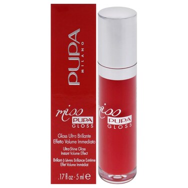 Pupa Milano Miss Milano Lip Gloss - Shiny, Smooth, Plump - Soft, Innovative Gel Texture - Glides Smoothly On Lips - For A Moisturizing And Volume Enhancing Effect - 204 Timeless Coral - 0.17 OZ