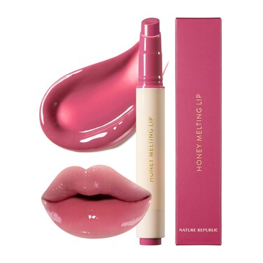 Nature Republic HONEY MELTING LIP (08 DARK CHERRY CHOUX) SOFT LIP STICK, korean lip, Lip Gloss, Glow lip, glossy, lip balm, lip crayon, jelly gloss, lip pen, tint, korean make up