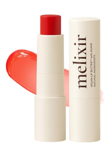 Melixir Vegan Lip Butter #08 Havana(Tinted) (+11 more colors) 0.13oz, Bee Free, Petrolatum Free, Deep Nourishing Plant-Based Vegan Chapstick, Vegan Lip Balm for Dry, Cracked and Chapped Lips