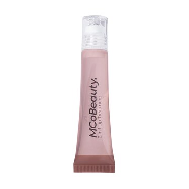 MCoBeauty 2-in-1 Glow &amp; Treat Lip Oil, Chocolate, High-Shine, Hydrating, Lightweight, Vitamins and Botanical Extracts, Vegan, Cruelty Free Cosmetics