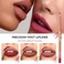 ZUK Pudaier 12Pcs Lip Liner Pencil Set, Oak Matte Lip Liners Long-Lasting Waterproof Lip Liner Pack Natural Smooth Lip Makeup Pencils
