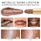 Oulac Brown Lipstick for Women with Metallic 3D Shine Lightweight Hydrating Formula, High Impact Lip Color, Vegan Beauty, Full Coverage Lip Makeup, Christmas Gifts for Women, Guilty Pleasure (09)