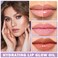 Korean Big Brush Head Tinted Lip Oil Plumping Lip Gloss for Women, Non-Sticky Nourishing Lip Plumper for Lip Care and Dry Lips - 03 Cinnamon Red