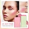 Multi-Use Cream Blush Stick,2-in-1 On-the-Go Blush for Cheek and Lip Tint,Waterproof Hydrating Tinted Solid Moisturizer Blendable Natural Grow Nude Face Blush Makeup,01 shy pink