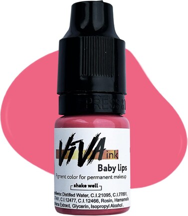 Lip Pigment &ndash; Baby Lips &ndash; Permanent Lip Makeup &ndash; Microblading Ink for Durable and Colorful Lips &ndash; Long Lasting Color Lip Tattoo Cosmetics (0.2 oz)