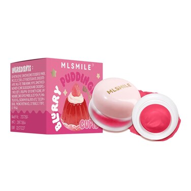 Lip and Cheek Blurring Pudding Pot, Blurry Pudding Pot, Buildable and Lightweight, Multi-Purpose Blurring and Mousselike Pudding Pots for Lips and Cheek(Cupid)