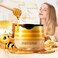 4 PCS Honey Lip Balm Honey Pot, Strawberry &amp; Honey Lip Mask, Reduces Lip Lines, Hydrate &amp; Moisturizing Lip Skin Care, Prevention Dry Cracked Lips, Honey Lip Balm for Lip Repair Treatment