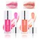2PCS Lip Oil Set, Hydrating Lip Glow Oil Lip Plumper Gloss, Tinted Lip Oils Transparent Long Lasting Non-sticky Lip Gloss, Plumping Lip Gloss Lip Care Kit (Raspberry &amp; Pink)