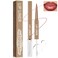 Double-ended Lip Liner with Clear Lip Oil, Moisturizing High Shine Transparent Lip Glow Oil with Nude Pink Lip Liner Set, Non-Sticky Plumping Lip Gloss Combo Lipstick Makeup-02