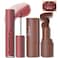 Lip Liner Butter Gloss Set, Dark Brown Plumping Lip Liner Lip Pencil Moisturizing Lightweight Lip Gloss Lip Combo, High Shine Glossy Lip Tint Lip Stain Makeup Long Lasting Lip Care for Women