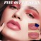 3 Colors Matte Peel Off Lip Liner Stain Set, Moisturizing Tattoo Magic Color Lip Gloss with Bottle, High Pigmented Long Lasting Liquid Lipstick, Waterproof Nude Red Lip Makeup, 01+02+03
