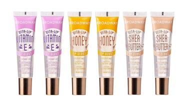 Ruby Kisses Broadway Vita-Lip Clear Lip Gloss (6 Pack Honey, Shea Butter, Vitamin E), Ultra-Hydrating &amp; Soothing Formula with Vitamin Oils, High-Shine Non-Sticky Finish, Healing Lip Balm
