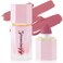 Soft Cream Liquid Blush, Creamy Dewy Blush Lightweight Blendable Glowing Blush Stick with Cushion Applicator,Natural Silky Smooth Moisturizing Blush Makeup,Cruelty-free,07 Cherry