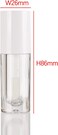COSIDEA 50pcs Empty White 6ml big doe foot wand lip gloss tubes Round Chunky lipgloss tubes containers wholesale with thick large wand