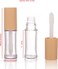 COSIDEA 15PCS Empty PETG big doe foot Wand Lip Gloss Tubes 10ml 0.33 OZ Nude lipgloss Tube with Thick brush Applicator for Castor oil tint DIY concealer tube packing