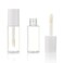 COSIDEA 50pcs 3ml mini lip gloss tubes Bulk Sample size Round White lipgloss cotainer pack bottles for lip tin oil refill