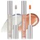 LANGMANNI 2 Colors Diamond Glitter Lip Gloss Set,Long Lasting High Shine Shimmer Liquid Lipstick Set,Hydrating,Moisturizing Lip Gloss Kit Gift Makeup For Girls(#01+02)