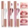 LANGMANNI Hyaluronic Acid Lip Gloss Set(3Pcs),Shimmer &amp; Long Lasting Smooth Texture Gloss For Lips Plumping,Moisturizing And Brightening. 0.1oz/pc (#1+#2+#3)