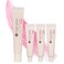 Hanalei Lip Treatment Bundle (Full-size and Travel-size 3 pack in Rose)   Made with Kukui Oil, Shea Butter, Agave, and Grapeseed Oil, Soothe Dry Lips (Cruelty free, Paraben free)