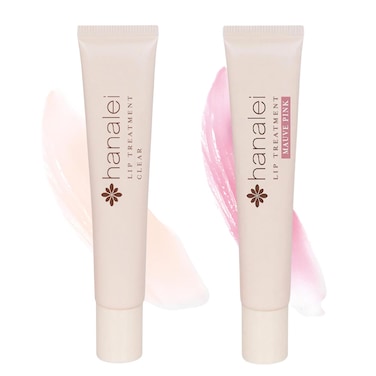 Hanalei Lip Treatment Bundle (Clear and Mauve Pink)   Made with Kukui Oil, Shea Butter, Agave, and Grapeseed Oil, Soothe Dry Lips (Cruelty free, Paraben free)