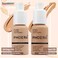 Full Coverage Makeup Set with 2x Foundation (105 Sand &amp; 104 Buff Beige), Primer Gel &amp; Applicator Brush - Complete Face Cosmetics Kit for Women