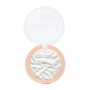 Revolution Beauty, Reloaded Pressed Powder Highlighter, Intensely Pigmented for a High Impact Dewy Finish, Set The Tone, 0.22 Oz.