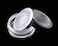 yueton 10pcs Black Edge Open Window 10 Gram Empty Clear Plastic Powder Compact Cosmetic Containers