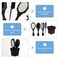 Vintage Makeup Set: Wide Tooth Comb, Round Mirror, Hair Brush with Holder, Detangling Brush, Rat Tail Comb, Hand Mirror, and Womens Wallet