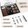 Eyebrow Powder Palette Set - 12 Colors, 5 Mascaras, 4 Stencils, Brush &amp; Pencil, Volumizing Gel for Natural Brows