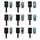 16-Piece Nail Art Magnet Tool Set - Cat Eye Wand &amp; Stick for DIY Gel Polish Gradient Designs