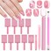 13 Pieces Pink Cat Eye Magnet for Nails Double-Ended Hexagon Nail Magnet Stick Flower Cat Eye Magnetic Pen 9 Stripe Nail Magnet Plates With Different Patterns Cat Eye Gel Polish Nail Art