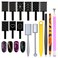 WOKOTO 15pc Cat Eye Nail Art Tools - Gradient Design Magnet Pens &amp; Wand for Magnetic Nail Polish