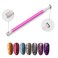 WOKOTO 5Pcs Nail Magnet For Cat Eye Nails Gel Polish Magnets Wand For Cat Eye Magnet Nail Art Tools 3D Gradient Design Magnetic Sticks Tools For Women Nails Magnets For Magnetic Nail Polish Magnet