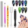 WOKOTO 5Pcs Nail Magnet For Cat Eye Nails Gel Polish Magnets Wand For Cat Eye Magnet Nail Art Tools 3D Gradient Design Magnetic Sticks Tools For Women Nails Magnets For Magnetic Nail Polish Magnet