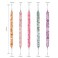 36pcs Acrylic Nail Art Design Tools Set with Extension Gel Brush, Dotting Tools, Liner Brush for DIY Salon, Pink