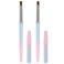 Sliverdew Nail Polish Clean Up Brush, 2Pcs Round&amp;Flat Nail Art Polish Brush for Cleaning, Finger Nail Cleaning Brushes for Nail Art, Professional Nail Painting Brush