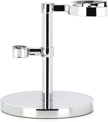 M&Uuml;HLE Chrome HEXAGON Shaving Brush &amp; Razor Stand