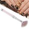 Fan Shape Nail Brush, Nail Dust Brush, Nylon Hair Rhinestone Handle Nail Powder Remover Manicure Brush Dust Glitter Powder Remover Pen Nail Art Drawing Pen Liner Brush