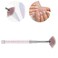 Fan Shape Nail Brush, Nail Dust Brush, Nylon Hair Rhinestone Handle Nail Powder Remover Manicure Brush Dust Glitter Powder Remover Pen Nail Art Drawing Pen Liner Brush