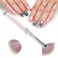 Fan Shape Nail Brush, Nail Dust Brush, Nylon Hair Rhinestone Handle Nail Powder Remover Manicure Brush Dust Glitter Powder Remover Pen Nail Art Drawing Pen Liner Brush