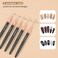 Nail art brushes, 5Pcs Nail Art Liner Brushes, Painting Art Design Brush Set Nail Dotting Drawing Tool for Long Lines, Thin Details, Fine Drawing Sizes 4/8/12/20/25mm, Black